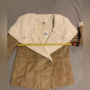 New Faux Suede Style & Co Jacket from Macy’s with Sherpa Lined Inside, Size XL